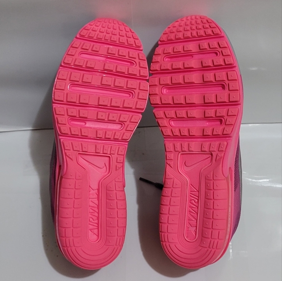 NIKE Air Max Sequent GS Grey & Pink Running Sneakers - Picture 6 of 8